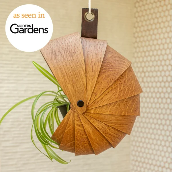 Indoor Wooden Hanging Planter for Trailing Plants | Unique Spiral Ceiling Hanging Plant Pot - Image 2