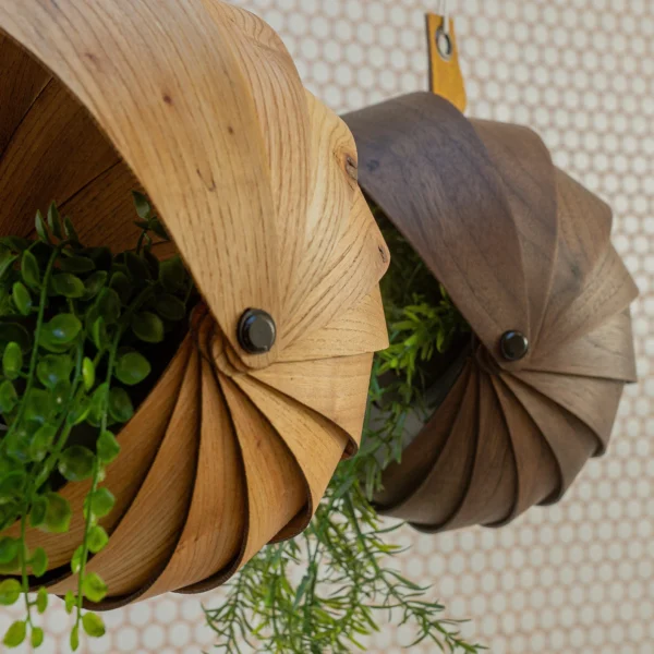 Indoor Wooden Hanging Planter for Trailing Plants | Unique Spiral Ceiling Hanging Plant Pot - Image 6