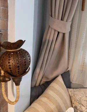 Wall Lamp Made of Coconut Shell Bedroom Lamp Light Coconut Wooden Garden Handmade