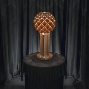Wooden desk lamp pinecone 455 | Wood Table Lamp | Bedside Lamp | Wooden Lamp | Birch Wood light | Decorative Lamp | Wood Lampshade