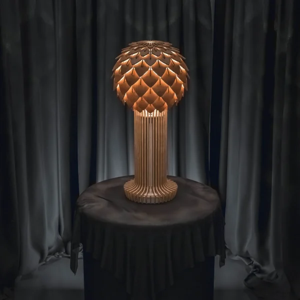 Wooden desk lamp pinecone 455 | Wood Table Lamp | Bedside Lamp | Wooden Lamp | Birch Wood light | Decorative Lamp | Wood Lampshade