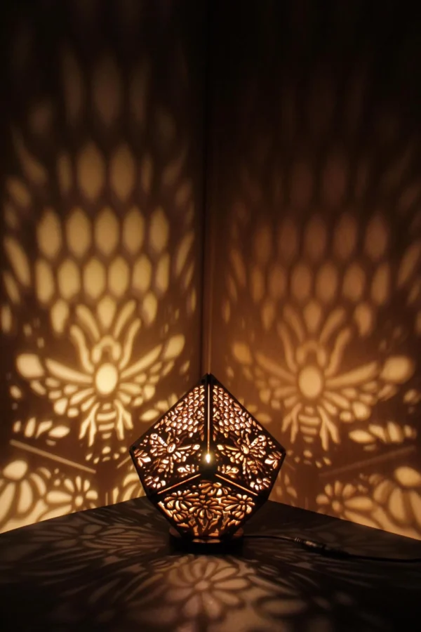 Summer Shadow Lamp – Handmade Wooden Night Light for Bedroom, Meditation & Relaxation, Unique Gift, Customizable