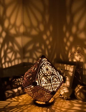 Hosting decor, Handmade Cathedral Shadow Lamp, Mood Setting Home Decor, Cozy Romantic Lighting, Patterned Light Effect, Personalized gift