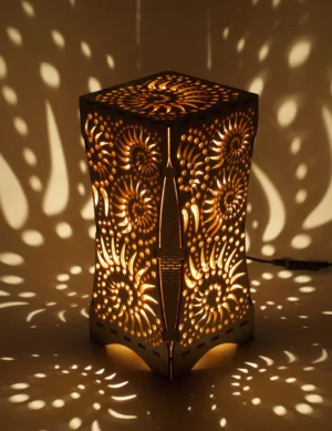 Night Light Vortex Accent Lamp Decorative Wooden Night Lamp For Meditation Relaxation Comfort