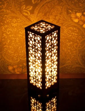 Night Light Arabesque Accent Lamp Decorative Wooden Night Lamp For Relaxation Comfort