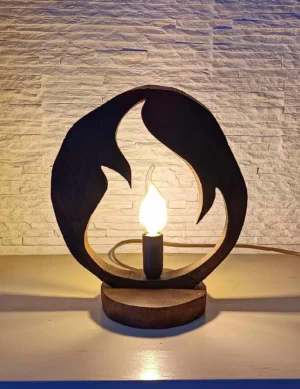 Wooden Table Lamp, Small Table Lamp, Solid Wood Night Light, Bedside Lamp, Rustic Lighting, Minimal,Tree Trunk Lamp, Home Decor,Office Decor