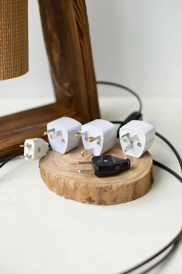 Wood Table Lamp for Bedroom or Living Room, Housewarming Gift, Wooden Desk Lamp, Wood reading Lamp, Bamboo lampshade, Unique Table Lamp Wood - Image 10