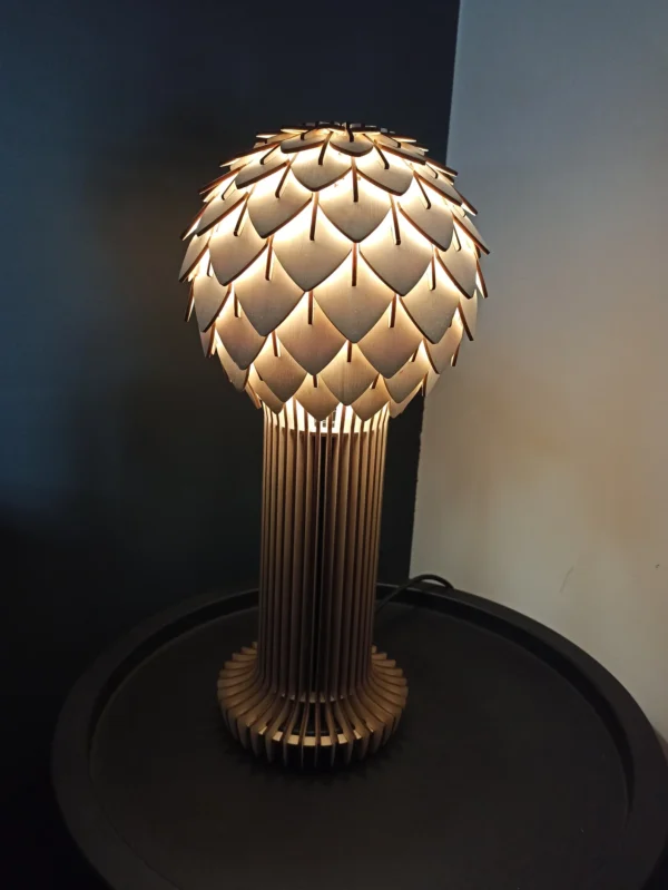 Wooden desk lamp pinecone 455 | Wood Table Lamp | Bedside Lamp | Wooden Lamp | Birch Wood light | Decorative Lamp | Wood Lampshade - Image 2