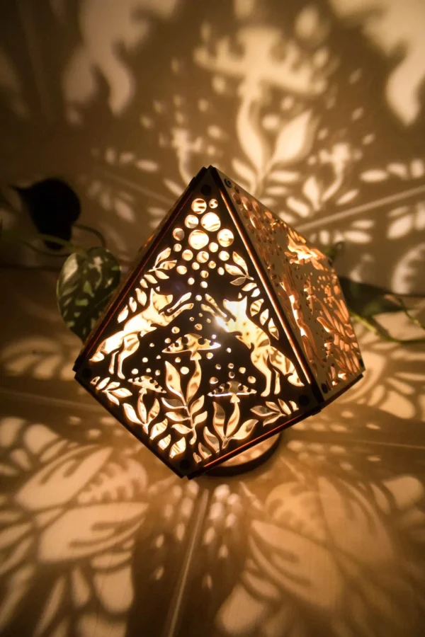 Table lamp, Shadow lighting, Mystic light, Cozy home decor, Hosting decor , Mushroom, Personalized gift, Gift for Mother, Mom, Light art - Image 2