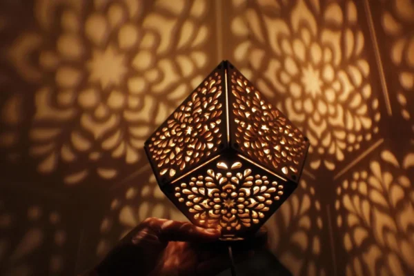Personalized Wooden Mandala Lamp – Handcrafted Bedside Light for Yoga & Meditation, Custom Gift, Unique Boho Night Light - Image 2