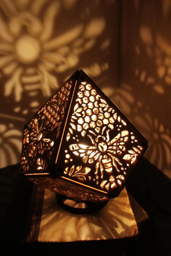 Summer Shadow Lamp – Handmade Wooden Night Light for Bedroom, Meditation & Relaxation, Unique Gift, Customizable - Image 2