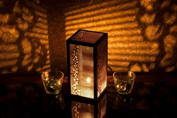 Purple Night Light Accent Lamp Decorative Wooden Night Lamp For Meditation Relaxation Comfort - Image 2