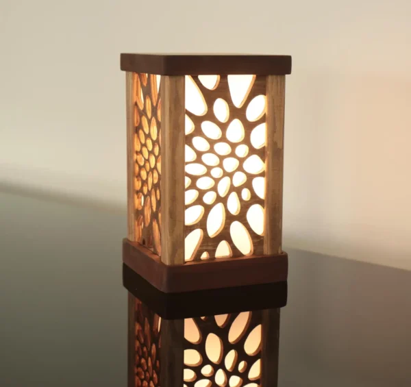 Wooden Tabletop Lamp, Bedside Lamp, Night Lamp - Image 2