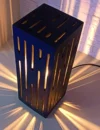 Wooden Table Lamp, Small Table Lamp, Geometric Solid Wood Night Light, Bedside Lamp, Decorative Lamp, Rustic Lighting, Minimal - Image 2