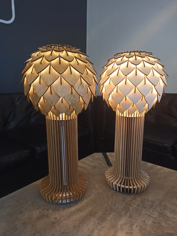 Wooden desk lamp pinecone 455 | Wood Table Lamp | Bedside Lamp | Wooden Lamp | Birch Wood light | Decorative Lamp | Wood Lampshade - Image 3