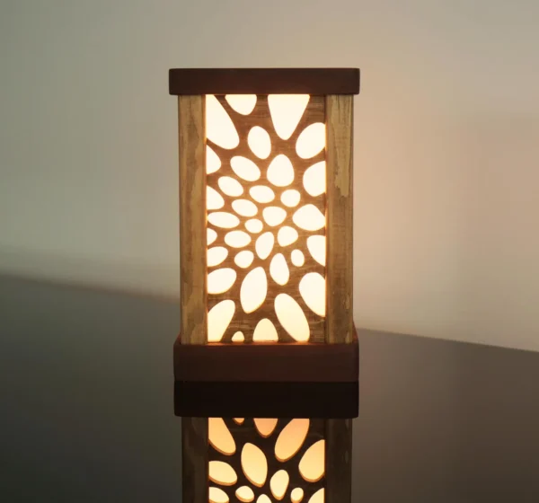 Wooden Tabletop Lamp, Bedside Lamp, Night Lamp - Image 3