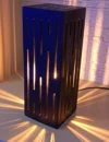 Wooden Table Lamp, Small Table Lamp, Geometric Solid Wood Night Light, Bedside Lamp, Decorative Lamp, Rustic Lighting, Minimal - Image 3