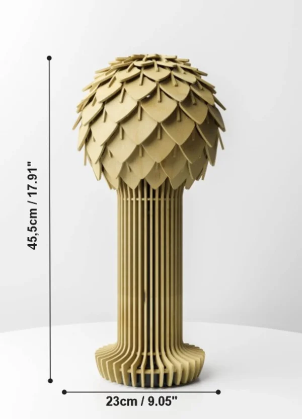 Wooden desk lamp pinecone 455 | Wood Table Lamp | Bedside Lamp | Wooden Lamp | Birch Wood light | Decorative Lamp | Wood Lampshade - Image 4