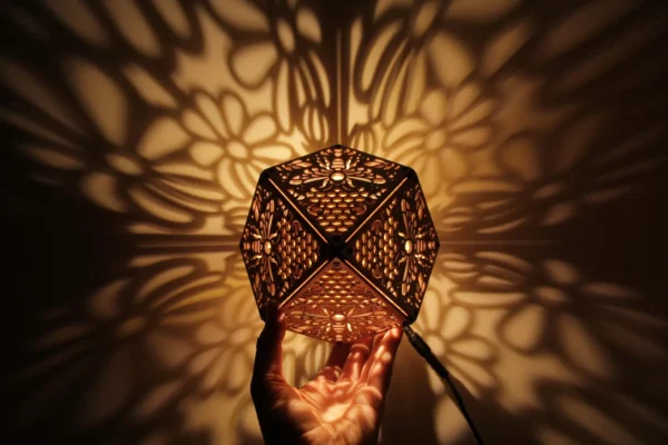 Summer Shadow Lamp – Handmade Wooden Night Light for Bedroom, Meditation & Relaxation, Unique Gift, Customizable - Image 4