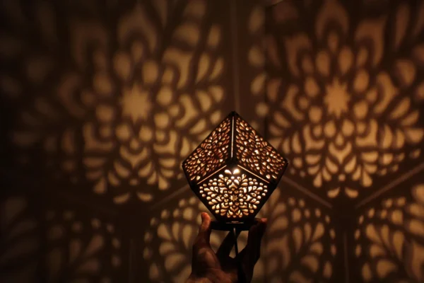 Personalized Wooden Mandala Lamp – Handcrafted Bedside Light for Yoga & Meditation, Custom Gift, Unique Boho Night Light - Image 4