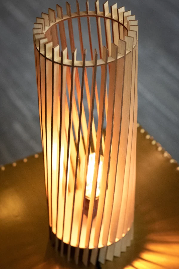 BARK- Wood Table Lamp / Table Lamp / Modern Lamp / Wood Lamp Shade / Housewarming Gift / Anniversary Gift / Wedding Gift / Graduation Gift - Image 4