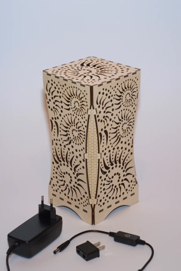 Night Light Vortex Accent Lamp Decorative Wooden Night Lamp For Meditation Relaxation Comfort - Image 4