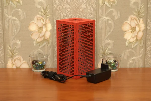 Red Night Light Accent Lamp Decorative Wooden Night Lamp For Meditation Relaxation Comfort - Image 4