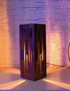 Wooden Table Lamp, Small Table Lamp, Geometric Solid Wood Night Light, Bedside Lamp, Decorative Lamp, Rustic Lighting, Minimal - Image 5