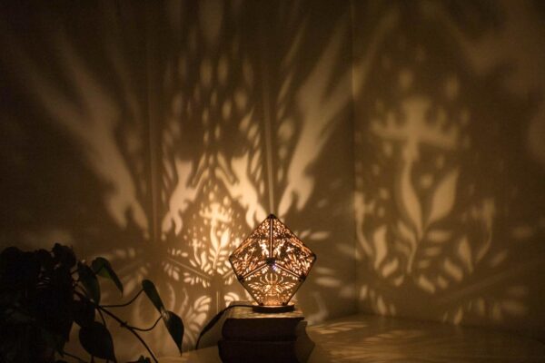 Table lamp, Shadow lighting, Mystic light, Cozy home decor, Bedside, Bug, Mushroom, Personalized gift, Gift for Mother, Mom, Engraved name - Image 6