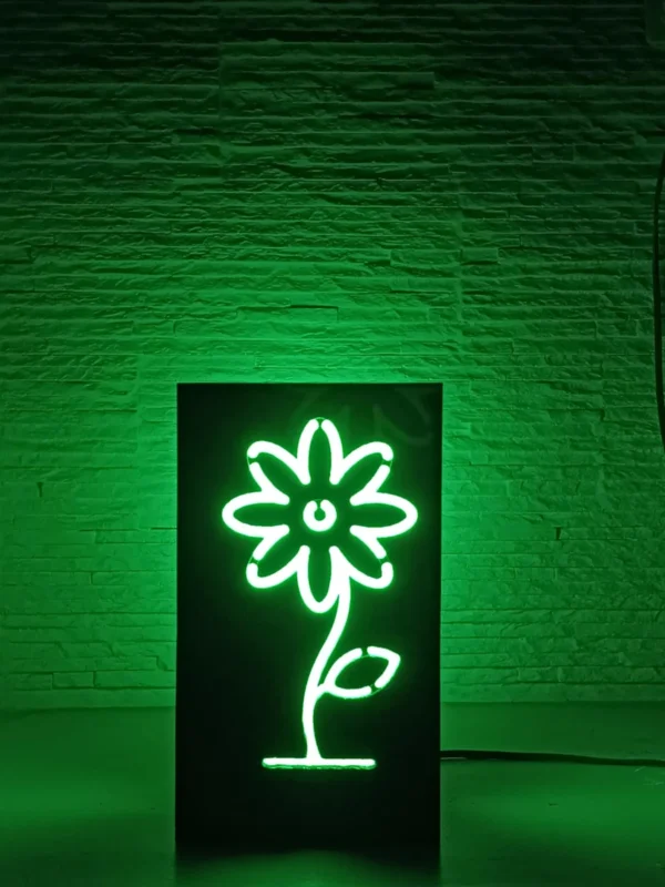 Rustic Bedside Lamp,Flower Shape Lamp,Wooden Desk Lamp,Handmade Lamp,Minimalist Lamp,Natural Table Lamp,Solid Wood Decor,Wooden Night Light - Image 6