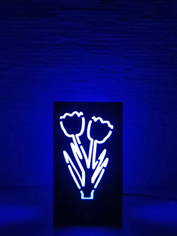 Rustic Bedside Lamp, Flowers Shaped Lamp, Bedside Night Light, Wooden Desk Lamp, Solid Wood Decor, Handmade Lamp, Minimal Lamp, Table Lamp - Image 7