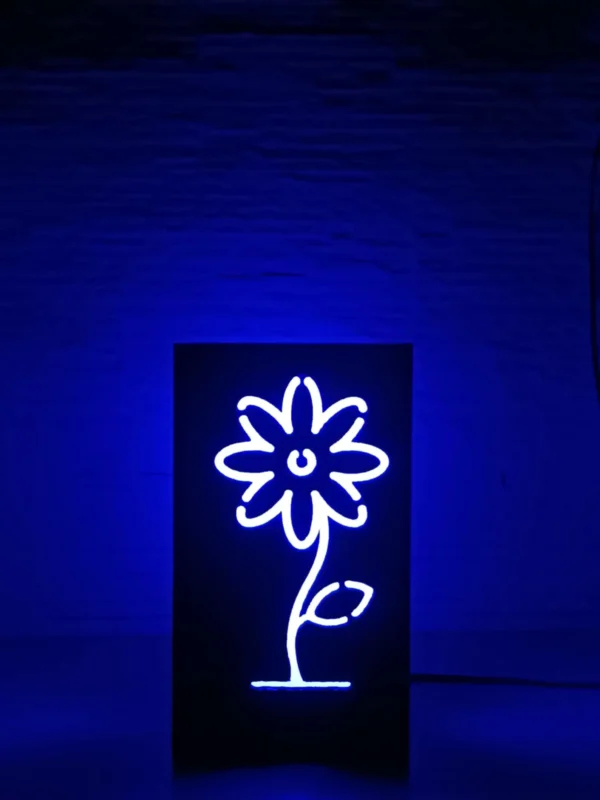 Rustic Bedside Lamp,Flower Shape Lamp,Wooden Desk Lamp,Handmade Lamp,Minimalist Lamp,Natural Table Lamp,Solid Wood Decor,Wooden Night Light - Image 8