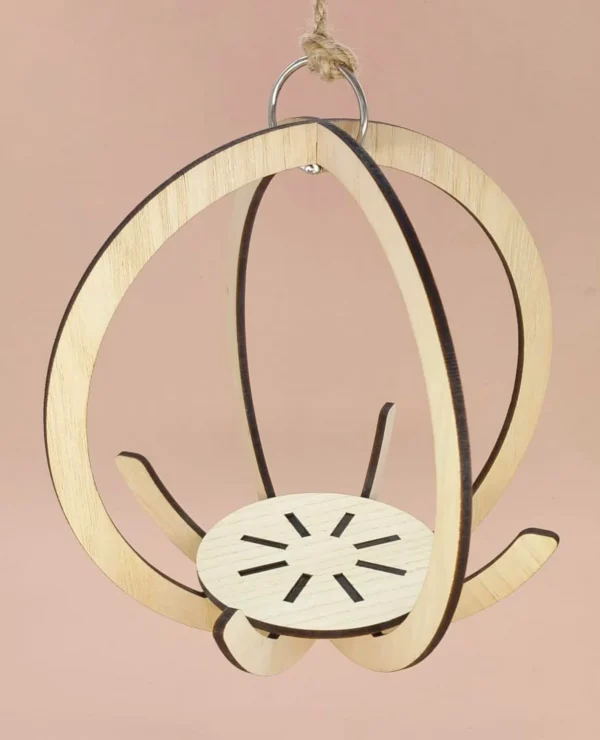 Wooden Circular Plant Hanger for Hanging/Trailing/Potted Plants - available in Ash/Oak/Walnut - Image 5