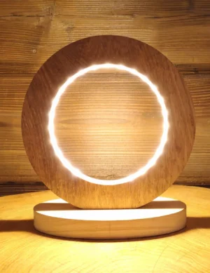 Wooden oak lamp