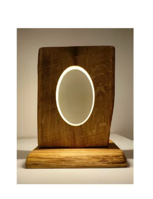 Bedside lamp, oak board