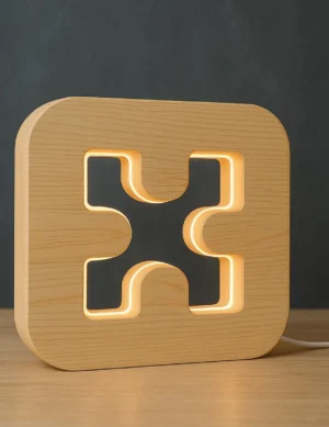 Wooden Puzzle Night Light | USB Decorative Lamp for Home Gift & Nursery, Handmade Lamp, Puzzle lamp