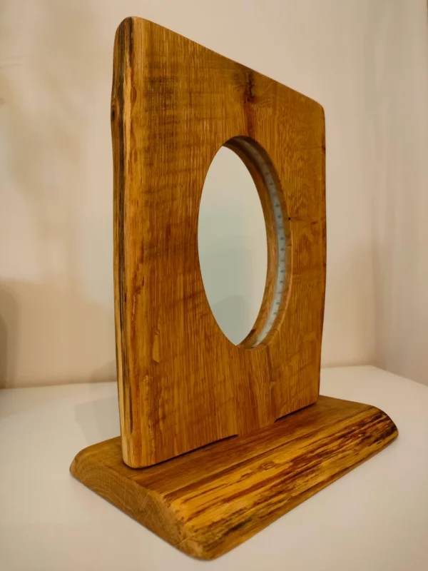 Bedside lamp, oak board - Image 2