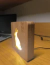 Wooden Night Light, Table Light Decor, Handmade Oak Wood Bedside Light USB Powered, Rabbit Shape - Image 4