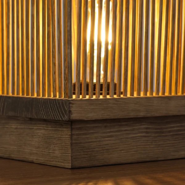 Unique Wood Lamp, Handmade Wood Bedside Lamp, Nightstand lamp, Bedroom Lamp, - Image 6