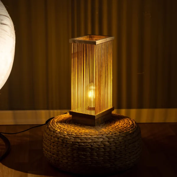 Unique Wood Lamp, Handmade Wood Bedside Lamp, Nightstand lamp, Bedroom Lamp, - Image 7