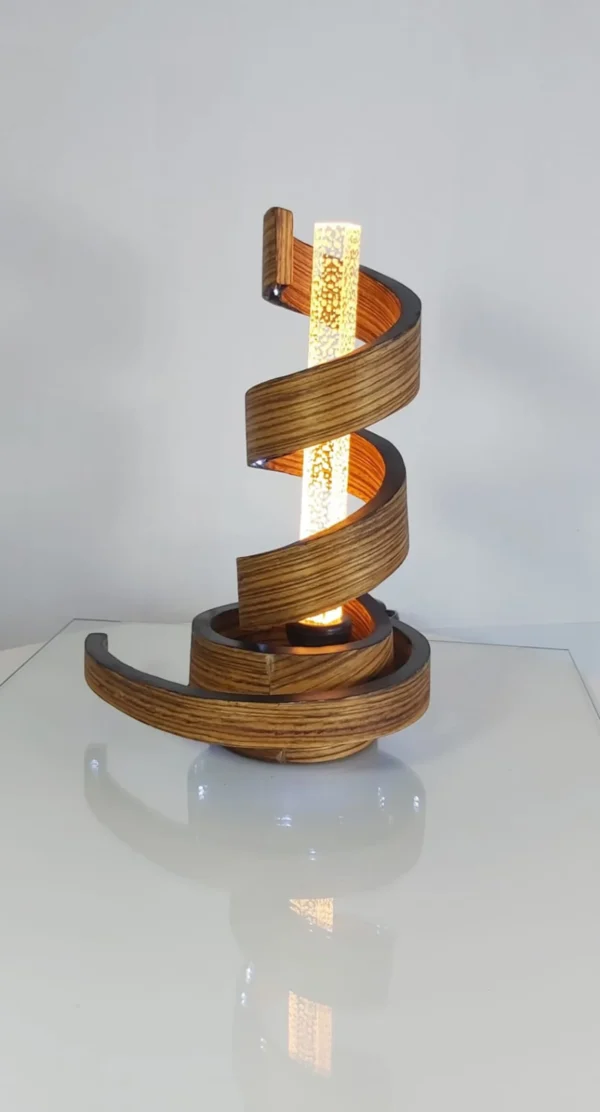 Acoustic Night Light,Wood Desk Light, Night Light, Desk Lamp, Lamp for Stylish Home Decor, Cozy Ambiance masterpiece - Image 9