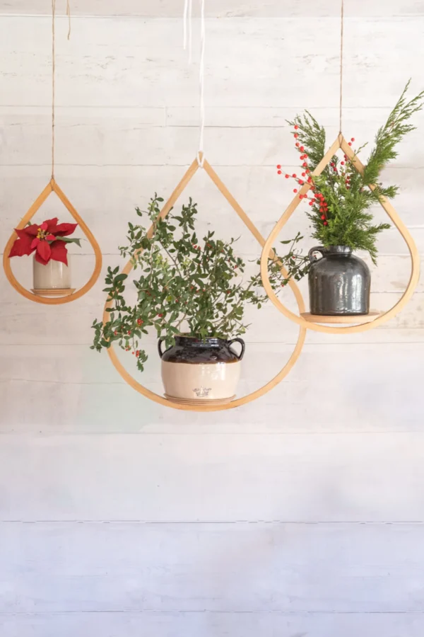 Teardrop Hanger Bundle, Wooden Plant Hanger, Tear Drop Hanger, Planter with Saucer, Boho Decor, Mid Century Modern Planter, Plant lover gift - Image 10
