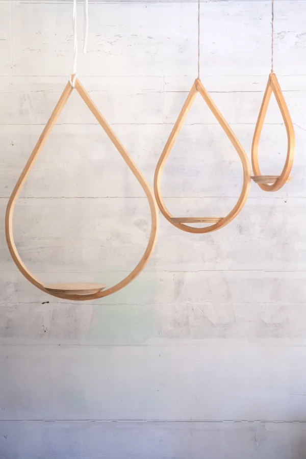 Teardrop Hanger Bundle, Wooden Plant Hanger, Tear Drop Hanger, Planter with Saucer, Boho Decor, Mid Century Modern Planter, Plant lover gift - Image 2