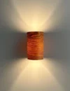 Aplique de pared fabricado en madera de roble y chapa de roble natural. Luz hermosa. lámpara original. luz asombrosa. hecho a mano