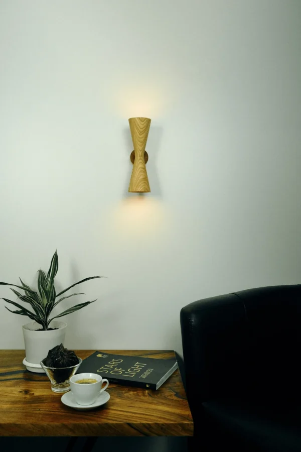 Sand Clock Sconce, Wall Lamp, Night Lamp, Modern Lamp, Industrial Lamp, Wall Sconce Light, Wooden Candle Sconce, Light Up Wall Art, Sconce - Image 3