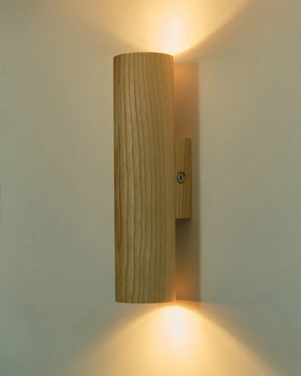 Wooden sconce, Modern wall lam, Natural Solid Wood sconce, Wall mounted lamp, Sconce scandinavian lighting, Wood wall sconce - Image 3