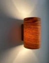 Aplique de pared fabricado en madera de roble y chapa de roble natural. Luz hermosa. lámpara original. luz asombrosa. hecho a mano - Image 3