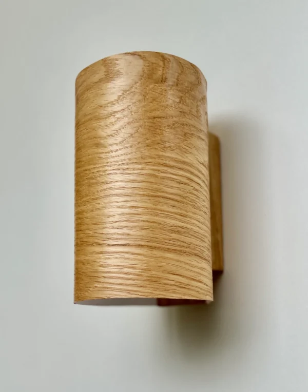 Aplique de pared fabricado en madera de roble y chapa de roble natural. Luz hermosa. lámpara original. luz asombrosa. hecho a mano - Image 7