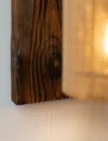 Wall wood sconce light set 2 pcs, wall lamp set, wood wall lights, wall wood sconce for reading, wooden lamp, bamboo lampshade - Image 8