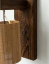 Wall wood sconce light set 2 pcs, wall lamp set, wood wall lights, wall wood sconce for reading, wooden lamp, bamboo lampshade - Image 9